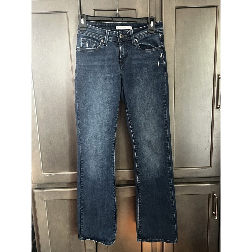 Levi's 529 Curvy Bootcut Jeans Women's Dark Wash Blue Denim Stretch W27/L32